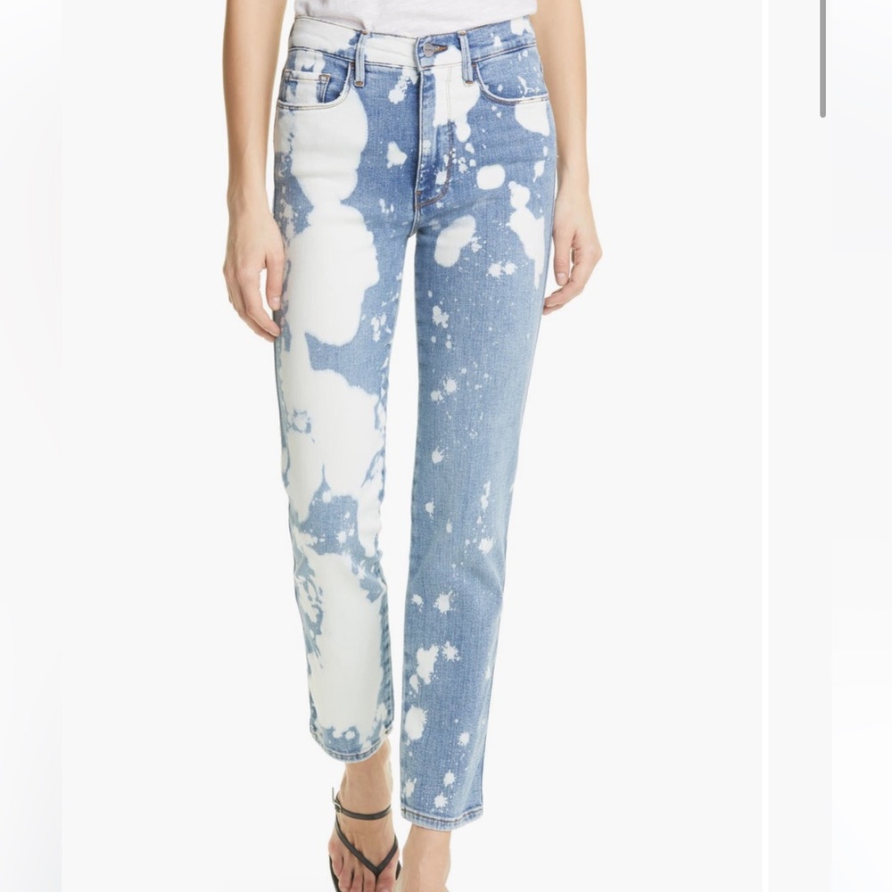 Frame Le Sylvie High Waist 
Size: 25
Color : Bering Splash (Blue Jean & White)
